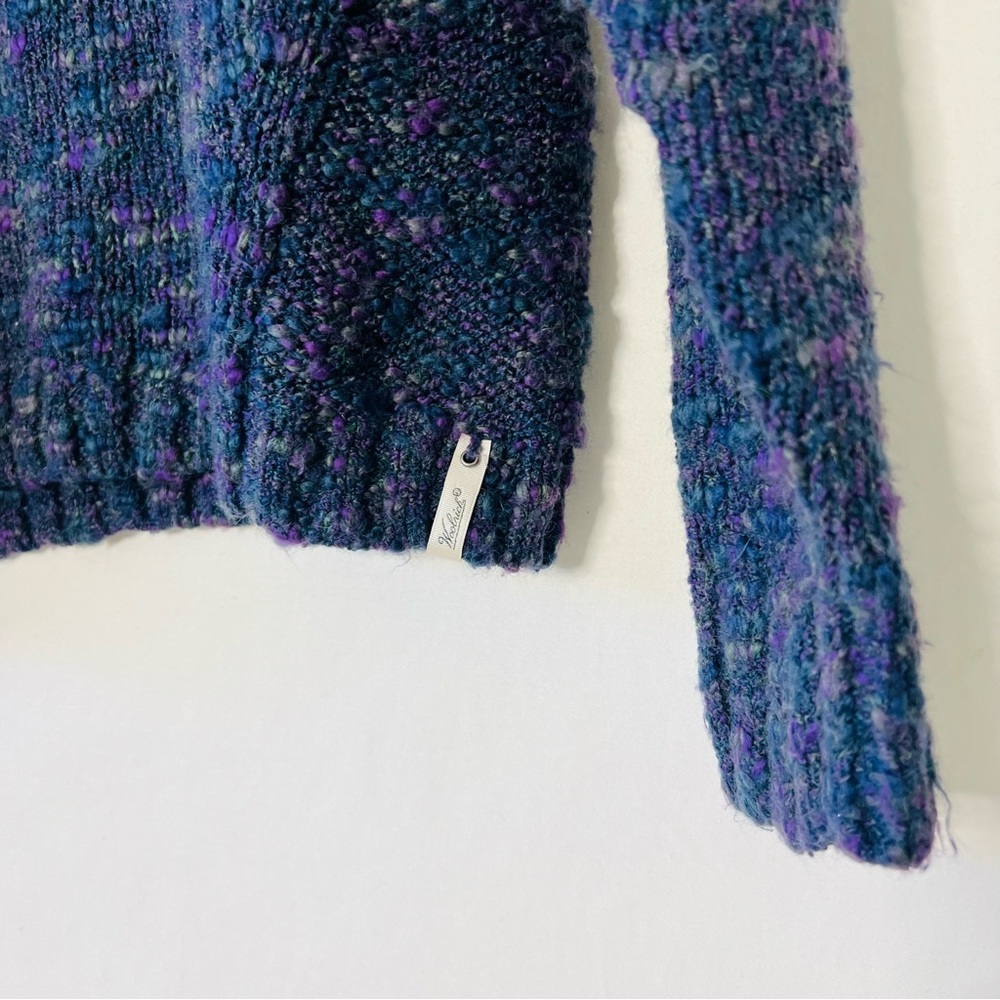 Woolrich Purple Half Zip Marled Knit Sweater - Picture 6 of 12